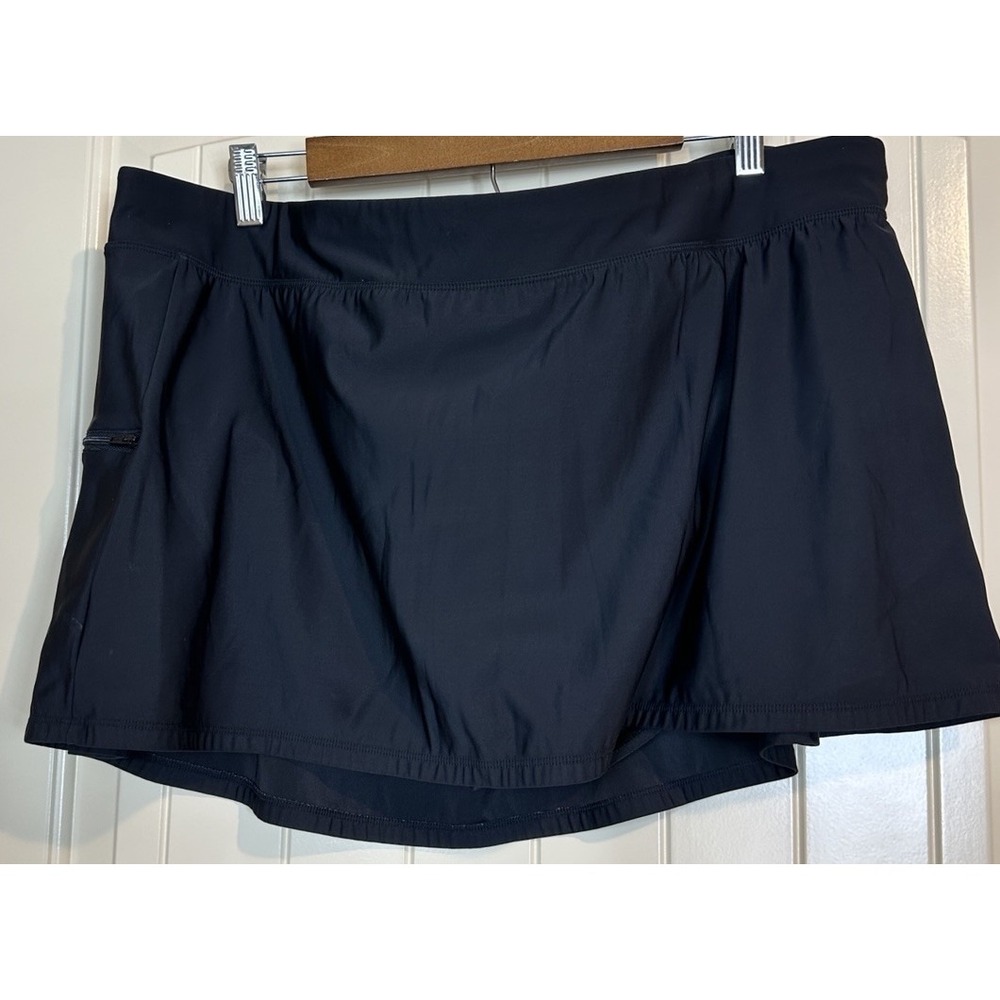 Coastal Cove Swim Skirt 22W black Bottoms Coastal Preppy‎ Modest Swimwear Beach